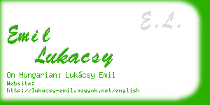 emil lukacsy business card