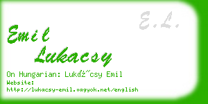 emil lukacsy business card